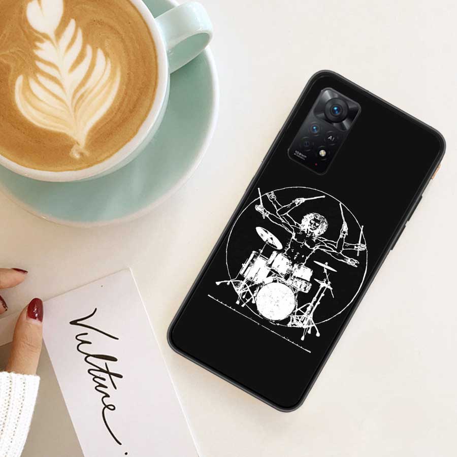 

Drum Drummer Music Dj Phone Case For Redmi 13C 14C Note 13 14 Pro 5G Plus 12 12C 10 10A 10C 9 9A 9C 9T 8 8A K70 Pro Xiaomi Cover Redmi 8
