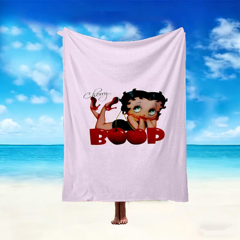 1pc Betty Boop Blanket, Super Cozy Printed Home Blanket, All-Season Warmth