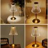 1pc Elegant Tri-Tone LED Crystal Table Lamp for Restaurants and Hotels - Enhance Ambiance and Create a Luxurious Atmosphere