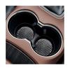 Wevdn Car Cup Holder Coasters 2 Pcs 2.76 Inch Carbon Fiber Anti-Slip Embedded Coasters