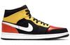 Jordan 1 Mid Black Amarillo Orange 852542-087