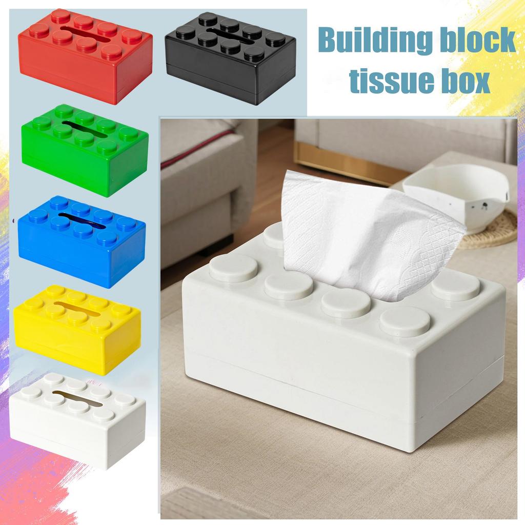 Creative Building Block Tissue Box, High Value Multifunctional Household Napkin Storage Box