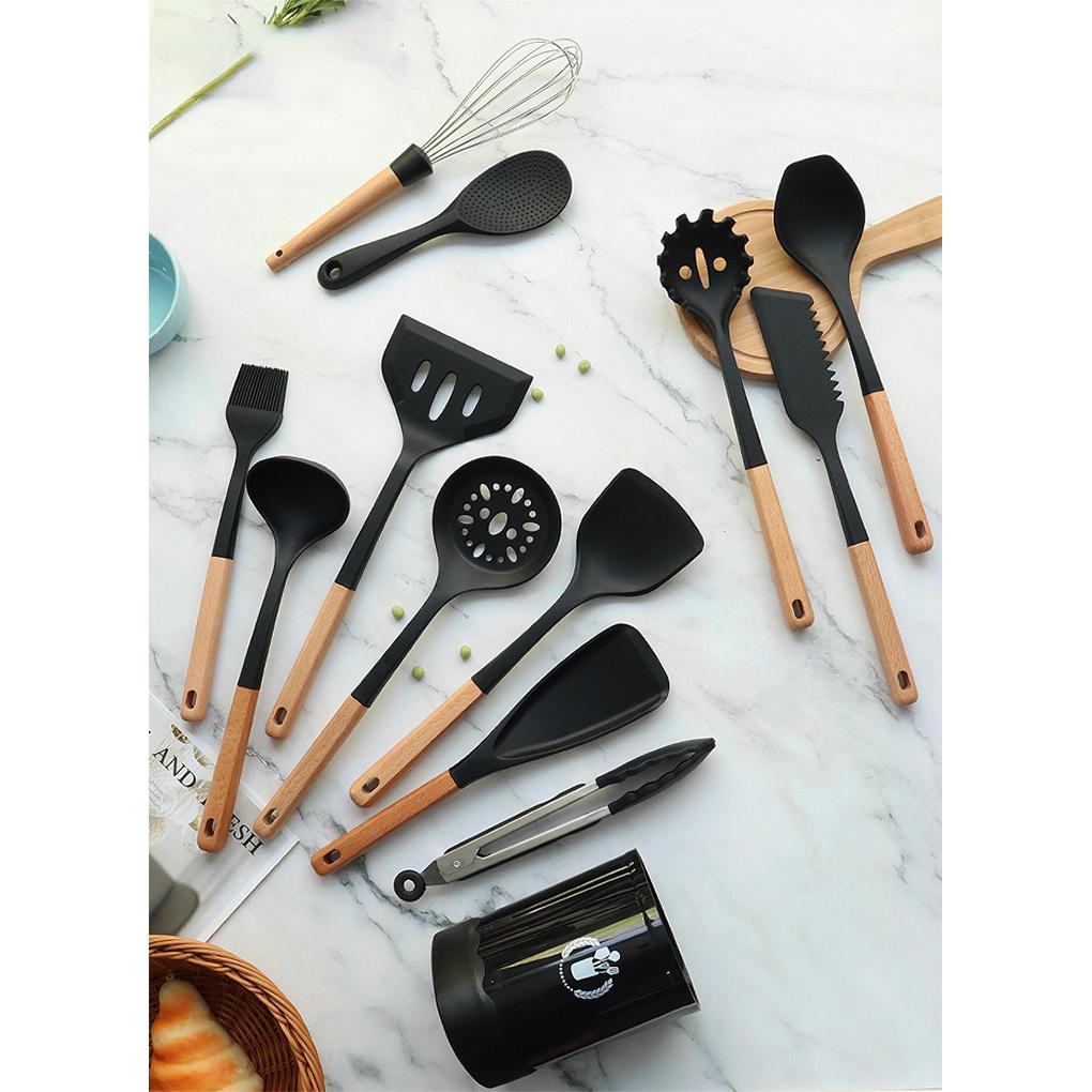 2pieces Non Stick Pan Special Shovel Silicone Spatula Set For Various Cooking Needs Scooping