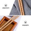 2Pairs Elegant Modern Long Wood Chopsticks 42Cm Comfort Grip Oil Resistant for Hotpot Cooking Stir Fry Noodle Chafing Dish