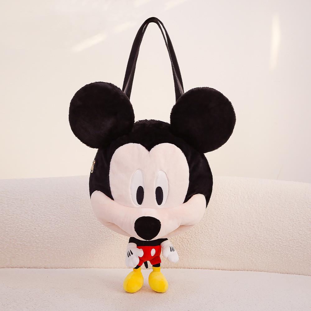 Disney Mickey Mouse Plush Shoulder Bag With Large Capacity For Casual Wear And Gifts