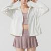 Adidas Fashion Casual Breathable Hooded Jacket Women Jackets Off-White JN0705