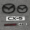 ABS Emblem for New CX-5 2022-25 Black AWD Logo Car Front Grille Trunk Rear Tailgate Badge Decal Creative Modfication