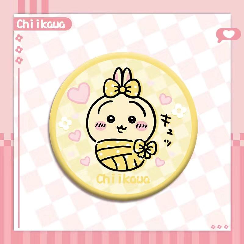Chiikawa Jii Badge Emoticon Pack Usachi Hachiware Cute Cartoon Series Peripheral HD Tinplate Laser Bars Friend Gift