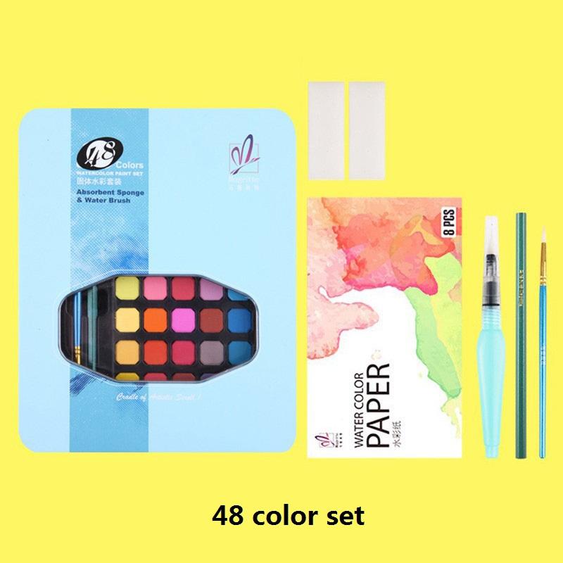 Artist Watercolor Paint Set, Professional Assorted Colors Painting Art Supplies, Great Travel Kit for Starter Artists Adults Kid