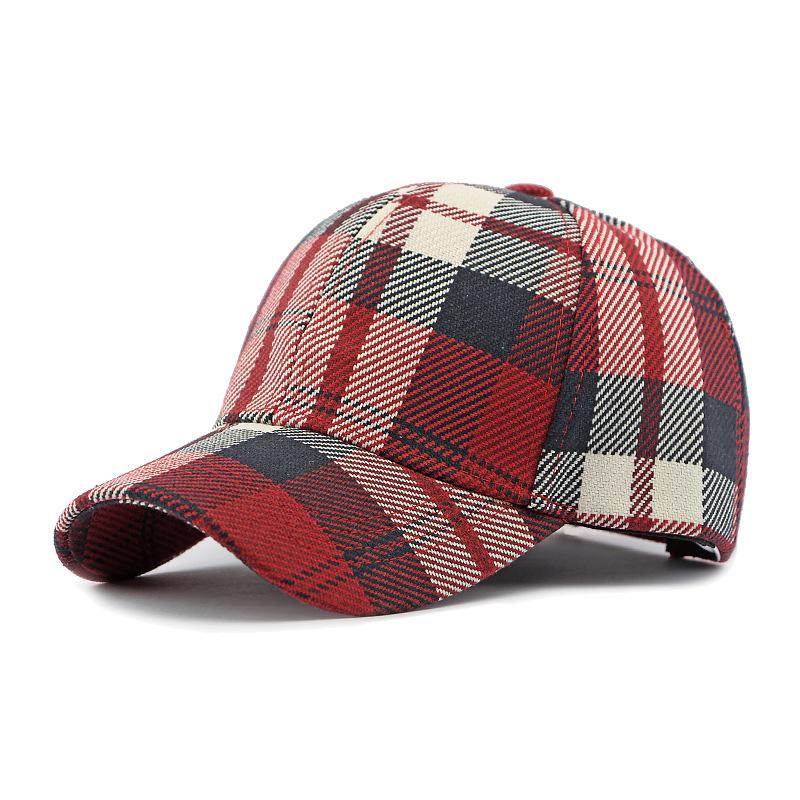 Color Block Plaid Pattern Baseball Cap, Sunscreen Snapback Outdoor Breathable Trucker Hat, Casual Dad Hat