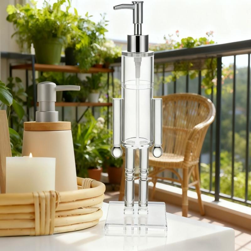 Nutcrackers Liquid Soap Dispenser with Pump Mechanism Visible Remaining Level Soap Container For Bathroom Decoration