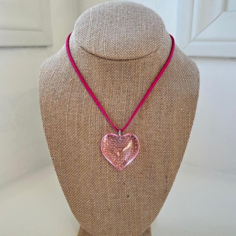 Y2K Gothic Colorful Stereo Heart-shaped Glass Crystal Pendant Adjustable Chain Necklace for Women Trend Charm Jewelry Accessory