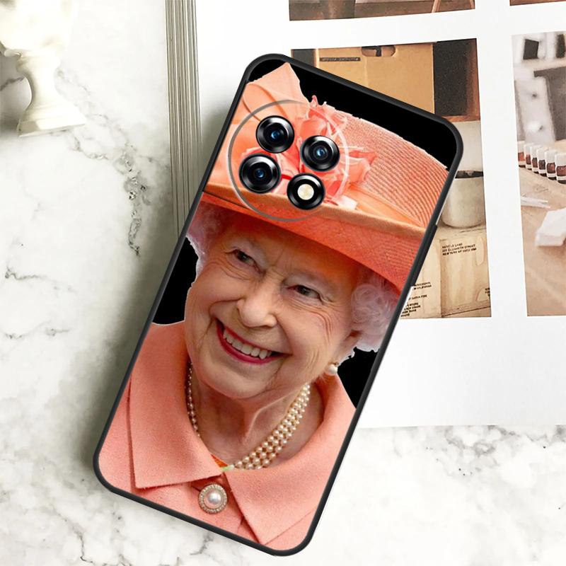 England Queen Elizabeth II Case For OnePlus 12 12R 11 9 10 Pro 10R 9R 8T 10T Nord CE 2 3 Lite 2T N10 N20 N30 CE4 Cover