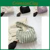 Trendy Street Style Plush Tote Bag Soft Striped Shoulder Bag For Daily Use