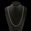 1pc Minimalist Golden-plated 2mm Flat Chain Necklace for Women Men, Exquisite Jewelry Gift