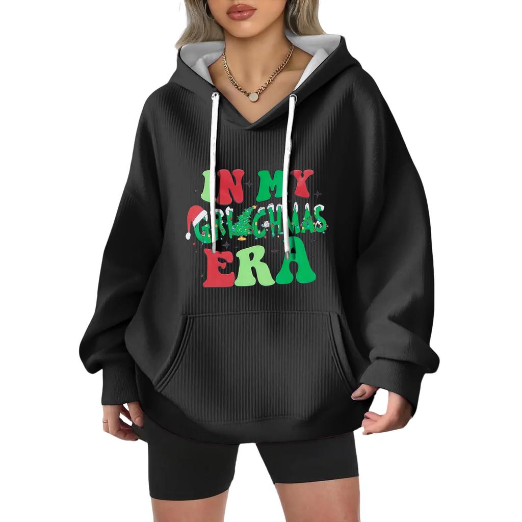 Women's Fashion Casual Christmas Angel Print Pullover Long-Sleeve Sweatshirt