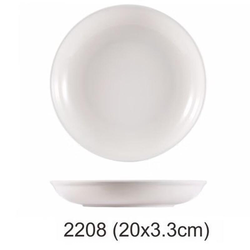 Tingle White Melamine Round Flat Dinner Plates (10-Pack)