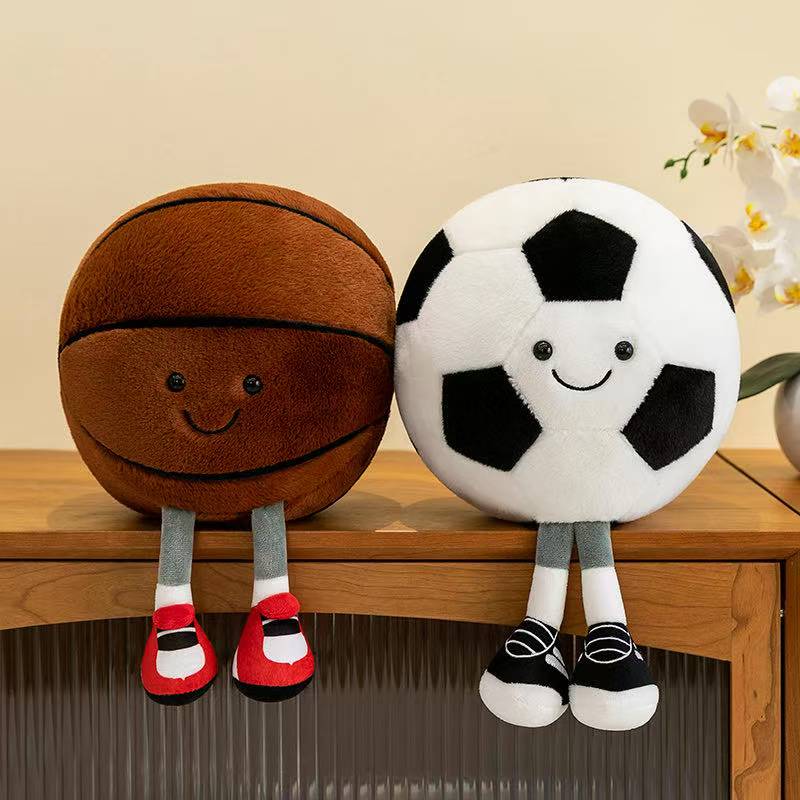 Latest Football, Basketball, Rugby Doll Kawaii Plush Toy Doll Cartoon Anime Cute Children's Birthday Gift Doll Christmas