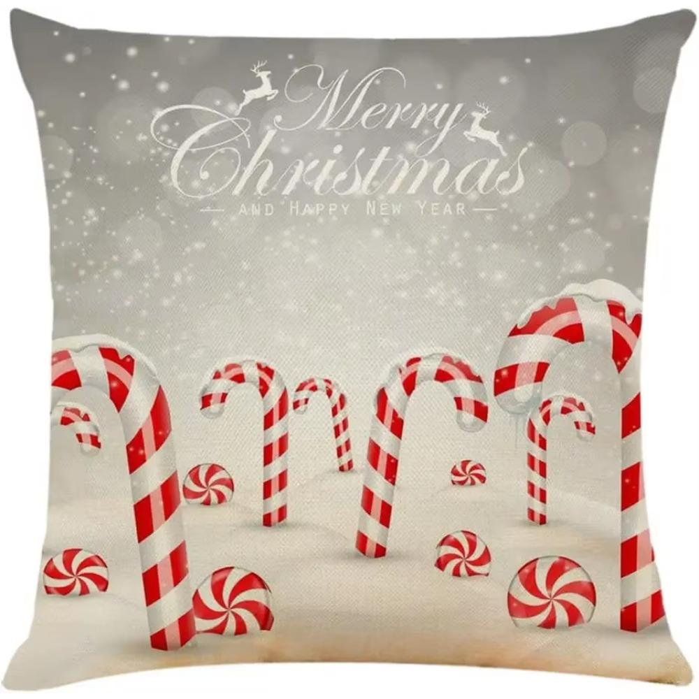 Throw Pillow Covers Christmas Decorative Couch Pillow Cases  Square Cushion Covers for Sofa Couch Bed Car