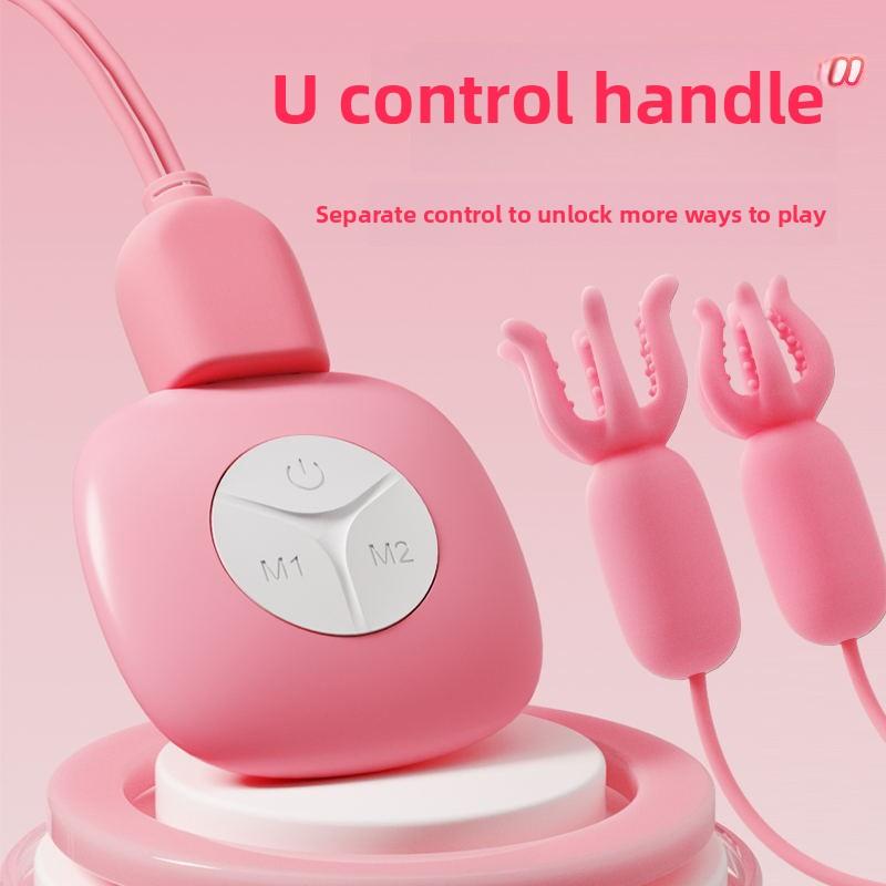 Octopus Nipple Clip Vibrator Breast Tease Stimulator 10 Modes Electric Breast Massager Female Masturbator Male and Female