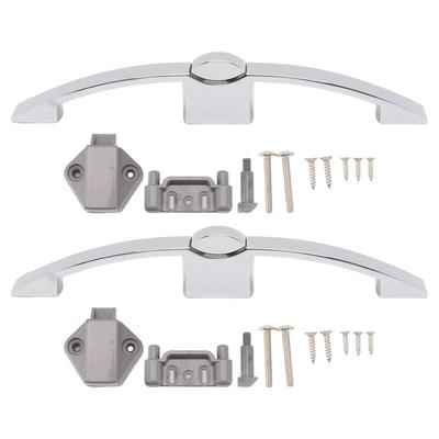 2 Set Push Button Latch Cabinet Lock Cupboard Knob Latch Lock With Handle For RV Motorhome Boat