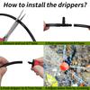 15M-25M Drip Irrigation Kit Automatic, Garden Watering System with Adjustable Drippers & 4/7'' Hose for Greenhouse