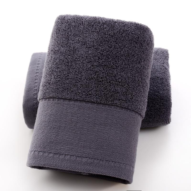2pcs Solid Color Thickened Pure Cotton Hotel and Hotel Bath Beauty Towels