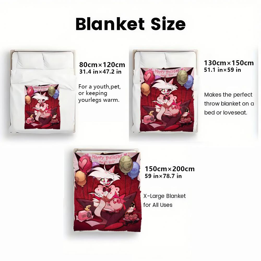 Anime thin Flannel Blanket for Bedrooms,Living Rooms,Sofas Blankets,Offices,Lunch Breaks,Picnics,blankets fluffy blanket