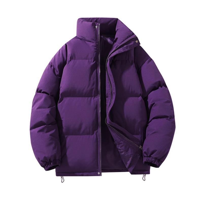 Men Thick Winter Black Parkas Casual Warm Coat Solid Color Cotton-padded Coats Fashion Outwear Men's Big Size Parkas 2025 M-3XL