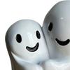 Hugging Ghosts Figurine Tabletop Ghost Decoration Halloween Decor Ghost Statue for Home Mantel Office Desk Shelf Decor