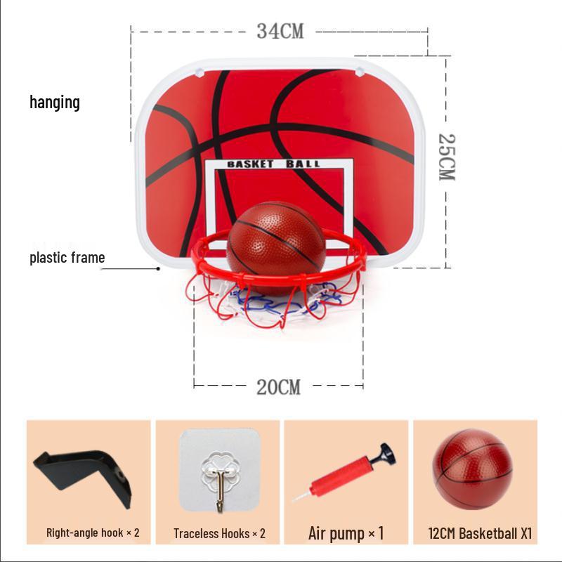 

2nd Gen Wall-Mounted Basketball Hoop for Kids - Indoor/Outdoor Sports Toy White Box