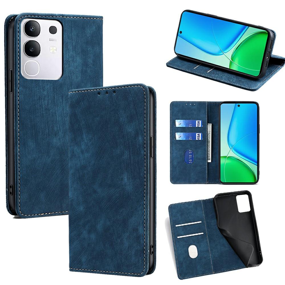 For Vivo Y29 4G Case RFID Blocking Wallet Leather Phone Cover