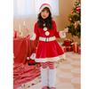 Santa Cosplay for Cute Christmas Santa Claus Costume with Fluffy Santa Claus Cosplay Costume for School and Performances [easylivegogo] Kids, Girls,