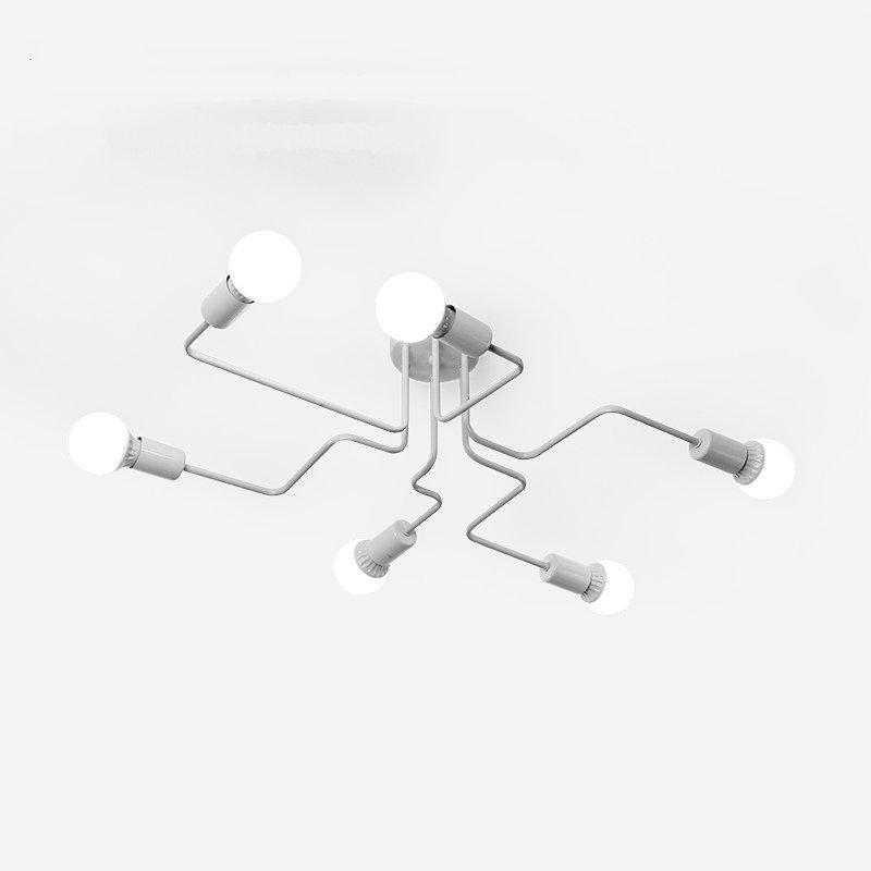4/6/8 Heads Retro Industrial Loft Wrought Iron Ceiling Light Nordic Pipe Lamp Home Decor Kitchen Restaurant Cafe Bar Dinning