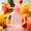 Baby Silicone Food Squeeze Bag & Straw Bottle Combo