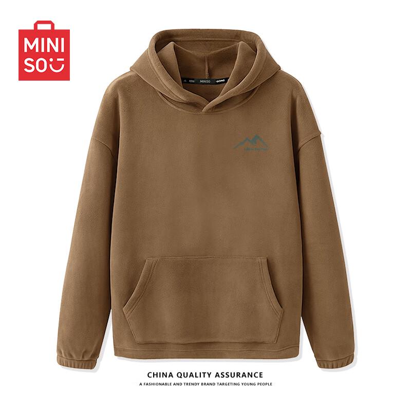 

MINISO Men s Heavyweight Fleece Lined Hooded Sweatshirt M