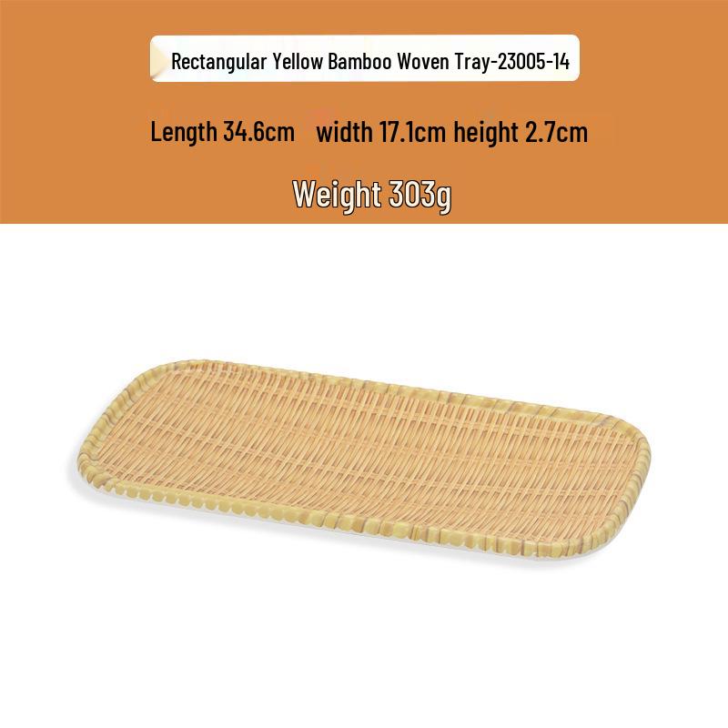 Kreativní obdélníkový porcelánový talíř ve stylu bambusu na sushi, BBQ, svačiny a dezerty