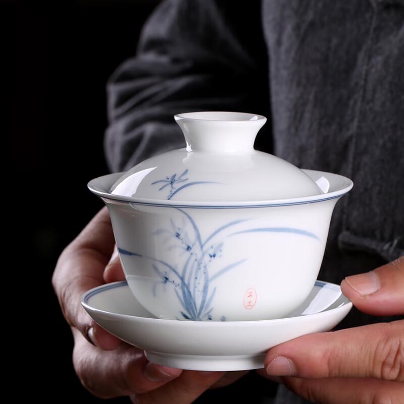 

MULTIPOTENT Hand-Painted Orchid Porcelain Gaiwan