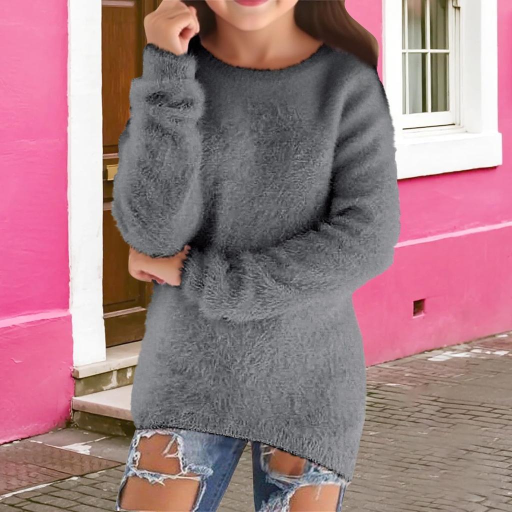 Blusa Infantil Moderna Quente e Versátil com Gola Redonda