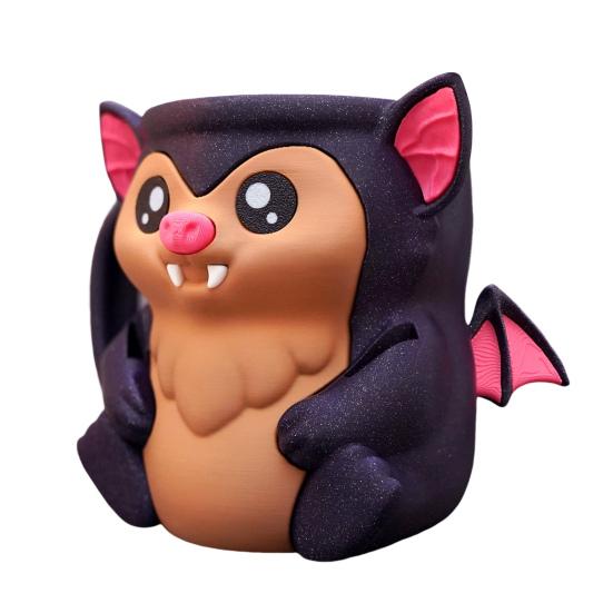 Ice Cream Pint Holder 3D Printing Bat Ice Cream Pint Containers Reusable Plastic Ice Cream Tub Halloween Dessert Container
