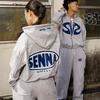 Oversized Zip-Up Hooded Sweatshirt Men Women Y2K Letter Print Casual Streetwear Loose Fit Top