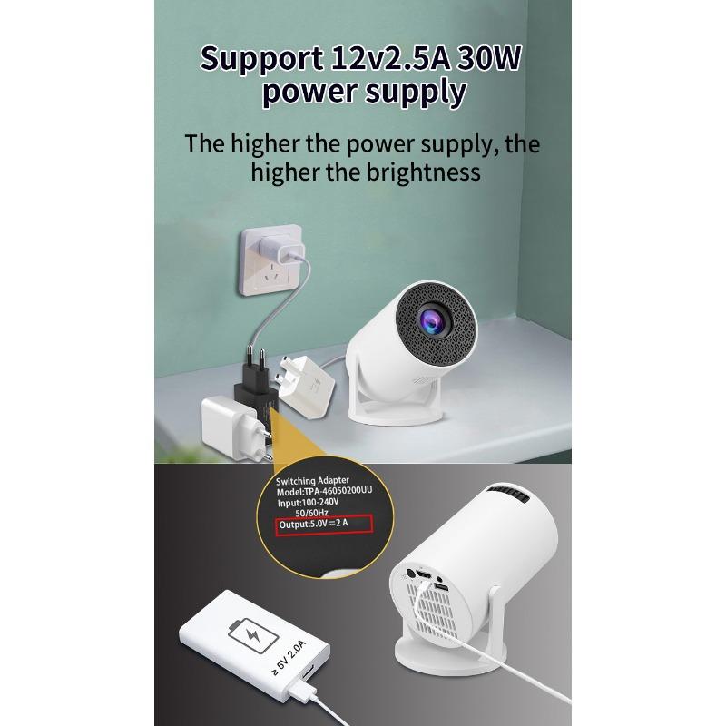 Household Small Portable Wired Wireless Mobile Phone Wall Projection Mini High Definition Pro Barrel Projector