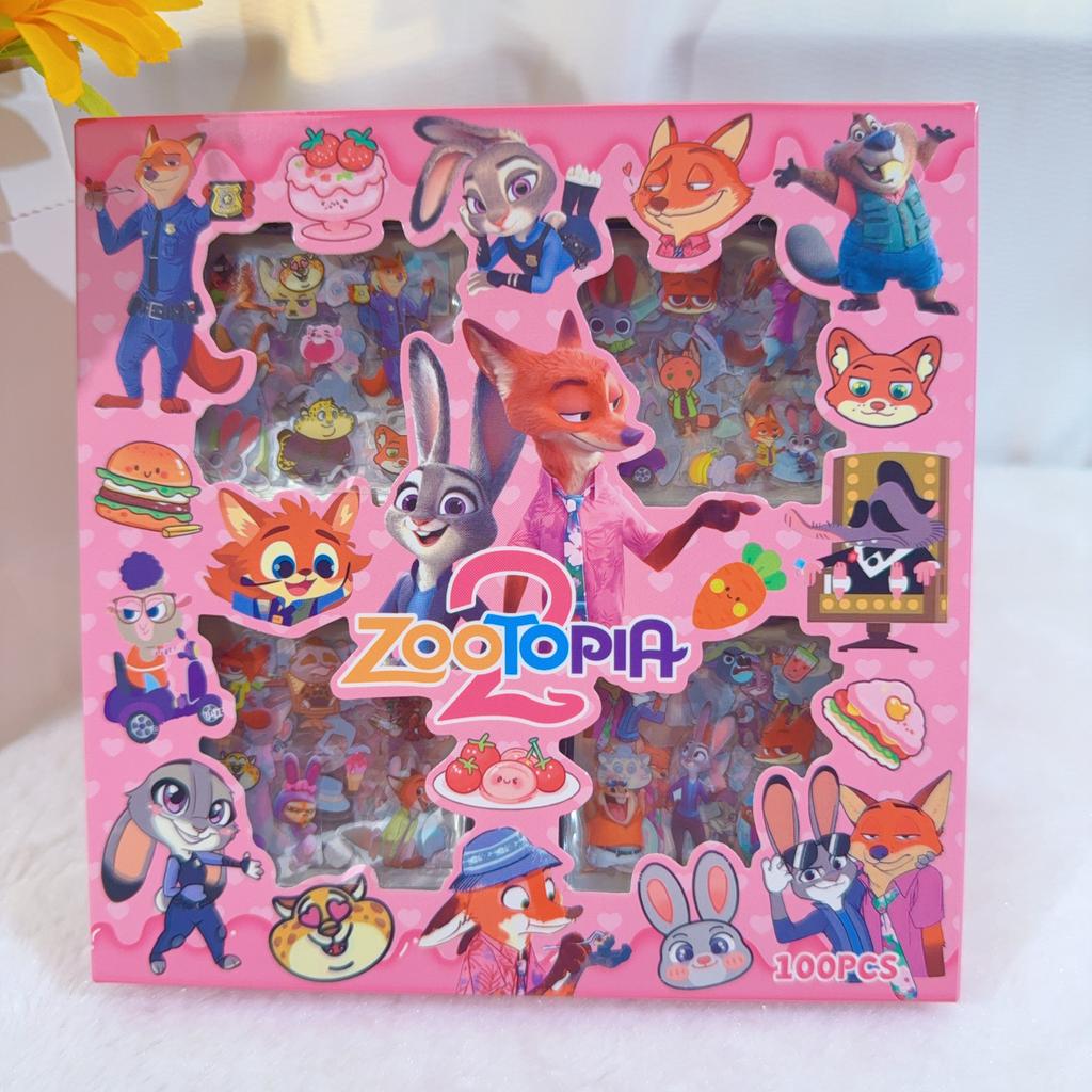 Disney Zootopia 100 Sheet Sticker Journal Stickers, DIY Phone Case Decals, Stylish Stickers, Phone Case and Laptop Decoration Stickers