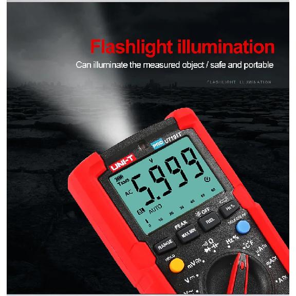 UNI-T UT191E UT191T Professional Digital Multimeter UNIT True RMS ACV AC DC Voltage Current Meter Capacitor Resistor Tester