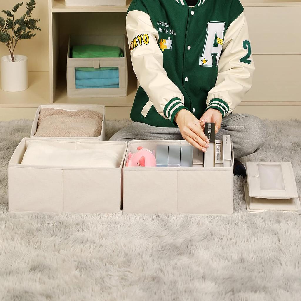 Hosen Kleidung Kleiderschrank Kleidung Aufbewahrungsboxen Schubladentyp Ausführung Zuhause Sichtfenster Stoff-Aufbewahrungsbox Leinen-Aufbewahrungsbox