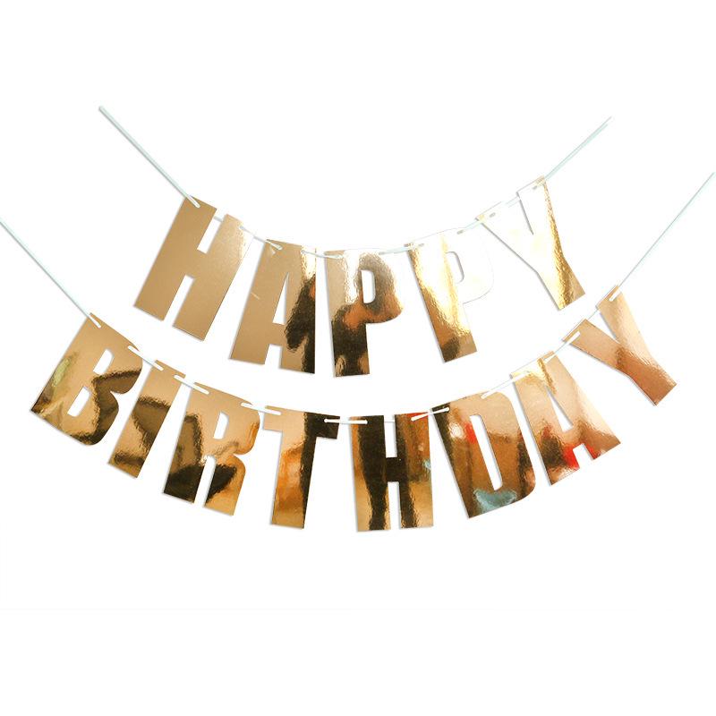 Creative Laser Glossy Birthday Banner Party Decoration