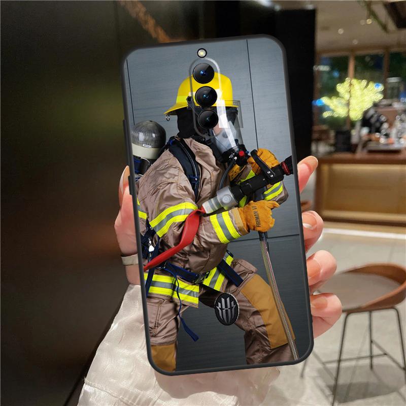 

Firefighter Heroes Fireman Case For ZTE Nubia Red Magic 10S 9S 8S 10 9 8 11 Pro Plus 6 7 6S 7S For RedMagic 10 Air Cover Red Magic 7S