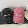 Three-dimensional Embroidery Letters Washed Cowboy Baseball Hat Men and Women Couples Peaked Cap Old Hole Visor Tide