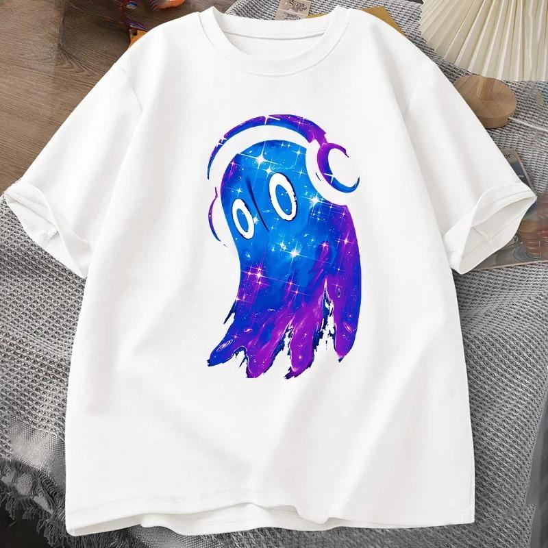 Undertale Napstablook Music Ghost T Shirt Casual Short Sleeve Women Sclothes O Neck Top Summer Graphic T Shirts