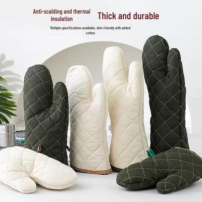 Gants de cuisine isolants en coton résistant aux hautes températures pour la pâtisserie